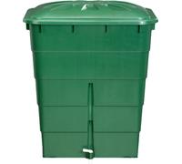 Cuve à eau rectangulaire 300L verte - couvercle et robinet PE inclus
