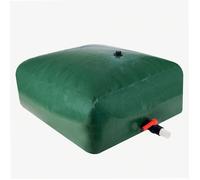 WERKA PRO - Cuve Citerne Souple 1000 litres en PVC 0,7mm, Résistante Aux Intempéries, avec Vanne 1/4 de Tour 1,5'' et Entrée d'eau 1'' - Couleur Verte, Taille 1x1x1M.