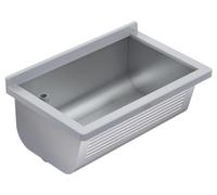 Cuve de lavage KWC, SIRIUS, montage mural, 700 × 328 × 460 mm, robinet à tube vertical, acier inoxydable, 1 pièce.