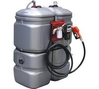 Cuve de stockage gasoil PEHD 750L double paroi avec station à gasoil 230V 60 l/min et pistolet automatique/volucompteur/filtre DRAKKAR - 08063