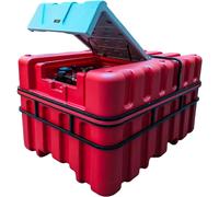 Cuve Réservoir Diesel Rouge Fioul en PE 2500 L avec pompe 230 V et pistolet automatique MW Tools TDC2500M10