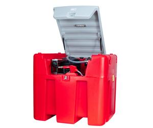 Cuve Réservoir Diesel Rouge Fioul en PE 980 L avec pompe 230 V et pistolet automatique MW Tools TDC1000230