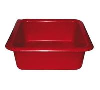 Cuvette carrée - 29 cm - 5.5 L - rouge