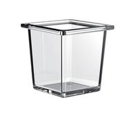 Cuvette carrée en verre de liaison emco pour garde-corps, verre cristal clair, profond, 186600002