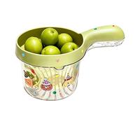 Cuvette de lavage de fruits à deux niveaux petite cuisine avec poignée | Bol de lavage de fruits avec passoire pour fraises, cerises, tomates, produits alimentaires, évier, comptoir, maison, camping