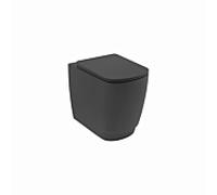Cuvette de toilette à poser Kludi RESA S à chasse d'eau en spirale 27WCB0339 55 cm, vidage universel, noir mat