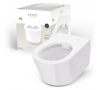 Cuvette de toilette au sol Melva D-Form, chasse d'eau profonde, système KeepClean, blanche