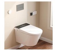 Cuvette de toilette intelligente suspendue, avec bidet intégré, siège chauffant, douchette et sèche-serviette