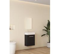 Cuvette de WC - blanc brillant - taille compacte 45 cm avec colonne en céramique