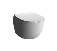 Cuvette de WC suspendue SENTO sans bride - Cuvette seule sans abattant : Couleur: blanc V