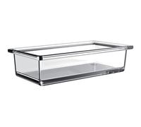 Cuvette en verre de liaison emco rectangulaire pour garde-corps, verre cristal clair, plat, long, 186600001
