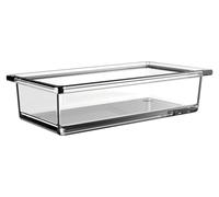 Cuvette en verre de liaison emco rectangulaire pour garde-corps, verre cristal clair, plat, long, 186600001