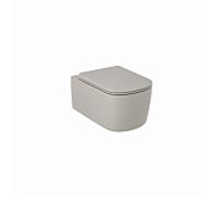 Cuvette suspendue à chasse d'eau en spirale Kludi RESA S, 27WCW01O2 55 cm, bonde en P, tourterelle claire mate