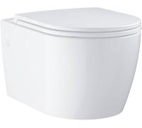Cuvette suspendue pour boîte de réservation, abattant en Duroplast, système de descente silencieuse, mécanisme de chasse d'eau 3/5 litres