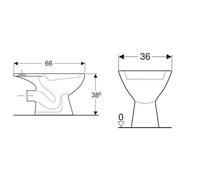 Cuvette BASTIA 66x36x39 sortie horizontale 00347500000