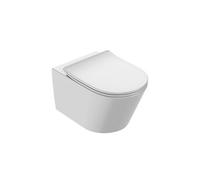 Pack cuvette suspendue sans bride BASTILLE carénée, avec Abattant Blanc - JACOB DELAFON - EDAB134-00