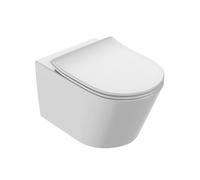Pack cuvette suspendue sans bride BASTILLE carénée, avec Abattant Blanc - JACOB DELAFON - EDAB134-00