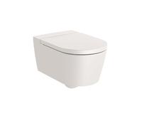 Cuvette WC suspendu sans bride ROCA Inspira beige avec abattant frein de chute