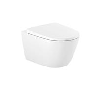 Cuvette WC suspendu sans bride ROCA Ona Vortexflush blanc avec abattant frein de chute