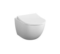Cuvette WC suspendu sans bride VitrA Sento blanc mat + abattant frein de chute