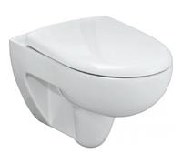 Cuvette WC suspendue courte Renova Compact 49x36 cm + abattant blanc GEBERIT