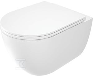 Cuvette WC suspendue sans bride Round + abattant CGRD6ZPW