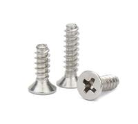 CVAADV 50~500 pièces 304 vis autotaraudeuse à tête fraisée cruciforme en acier inoxydable à queue plate M1 .2 .4 .7 M2 5 M3 M4