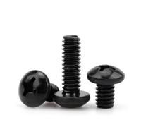 CVAADV Boulons de précision à tête cylindrique encastrée en acier au carbone, 4#-40 6#-32 8#-32 10#-24 à 5/16-18 UNC, revêtement en Zinc noir, vis Phillips(3/4",100pcs UNC 10-24)