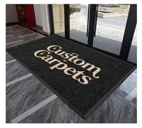 CVBN Paillasson Personnalisé avec Logo et Texte Tapis D'entrée Intérieur Extérieur Antidérapant Lavable pour d'entreprise dans Le Bureau Ou de La Société,120×90cm
