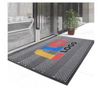 CVBN Tapis Personnalisé Entrée Paillasson Intérieur ou Extérieur Personnalisable Famille avec Logo et Texte Antidérapant et Absorbant pour Maison, Porte de Bienvenue (90×60 cm)