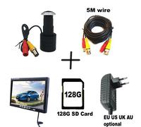 CVBS - Kit de caméra de porte AHD 1080p, trou pour œil de poisson, câble de carte SD, Mini judas de sécurité 7 lnch IPS moniteur DVR enregistreur vidéo filaire
