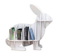 CVdrtyED Bibliothèque Décor Étagère en Forme De Lapin Creative Home Étagères Chambre Bibliothèque Multifonctionnel Animal Landing pour Salon(White,73 * 38 * 66cm)