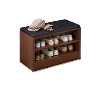 CVdrtyED Organisateur Chaussures Banc À Chaussures avec Siège Rembourré, Étagère, D'entrée for Entrée, Couloir, Salon L'entrée(60x30x44cm)