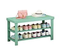CVdrtyED Organisateur Chaussures Banc de Rack Chaussure Bambou 2 Tier, Organisateur Stockage Chaussures, étagère for entrée, Placard, Couloir, Salle Bain, Salon L'entrée