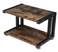 CVdrtyED Supports Imprimantes Support D'imprimante À 2 Niveaux Étagère Rangement en Bois Petite Table pour Les Petits Espaces Étagères De Bureau pour Le Domicile Bureau Scanner Fax(B)