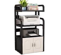 CVdrtyED Supports Imprimantes Support D'imprimante Au Sol avec Étagère D'organisateur De Bureau Stockage pour Le À Domicile Bureau Scanner Fax(B)