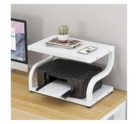 CVdrtyED Supports Imprimantes Support D'imprimante en Bois De Copie Bureau Cadre Acier Stockage pour Télécopieur Scanner Fichiers Livres Bureau Scanner Fax(B,2 Tier)