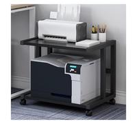 CVdrtyED Supports Imprimantes Support D'imprimante Mobile À 2 Niveaux avec roulettes pour Bureau Domicile Bureau Scanner Fax(Black)