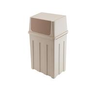 CVdrtyED Sur Pied Poubelle D'extérieur En Plastique Avec Couvercle For Terrasse Ou Patio Arrière-cour Commerciale À Usage Commercial Poubelle Extérieur(Grey)