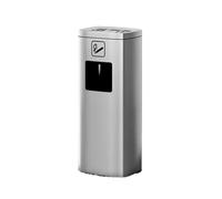 CVdrtyED Sur Pied Poubelles Extérieures Sur Pied Colonne À Mégots De Cigarette Cendrier Vertical Baril Commercial Poubelle Extérieur(Blue,Silver)