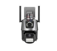 CVFRDD Caméra extérieure Wi-FI Double Objectif PTZ 6MP avec Alarme antivol, sirène, dôme motorisé, détection Humaine par IA et Surveillance vidéo P2P(6MP NO SD Card)