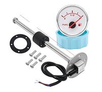 CVFRDD Jauge de Niveau de Carburant 0-190 Ohm avec rétro-éclairage Rouge 100-500mm en Acier Inoxydable jauge de Niveau de Carburant Marin capteur adapté Voiture de Bateau(275MM)