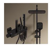 CVFRDD LED Ensemble de Douche numérique Salle de Bains mitigeur Froid Chaud système de Douche Montage Mural Spa Pluie Robinet de Bain Moderne Luxe Piano Torneiras(D Thermostatic)
