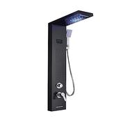 CVFRDD Robinets de Douche de Style Nouveau, mitigeur Panneau de Douche de Salle de Bain Noir, Colonne de Douche à LED avec Affichage numérique(Black 8011)