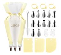 CVOZO 41 Pcs Poche a Douille Patisserie: Douilles Patisserie Kits, Décoration de Gâteaux Accessoires de Patisserie de Noël Poche à Douille en Silicone Réutilisable Ustensiles à Pâtisserie