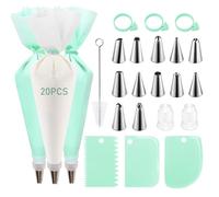 CVOZO 41 Pcs Poche a Douille Patisserie: Douilles Patisserie Kits, Décoration de Gâteaux Accessoires de Patisserie de Noël Poche à Douille en Silicone Réutilisable Ustensiles à Pâtisserie