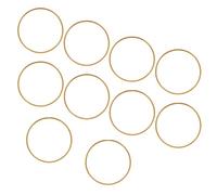 CVUTOVO 10 Pièces Anneau Suspendre en Fer Or pour Macramé, Grand Cerceau Rond Multifonctionnel Élégant, Base Artisanale Présent pour Décorations de Mariage