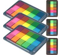 CVUTOVO Bandes Adhésives surligneuses en PET Transparent 6 Boîtes, Marque-page Portable Autocollants pour École et Bureau, Idéal pour Mettre en Évidence les Notes
