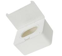 CVUTOVO Boîte Distributrice de Lingettes Blanche en Plastique Légère et Rechargeable, Usage Main, pour Voyage et Poussette