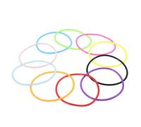 CVUTOVO Bracelets en Silicone 100 Pièces Lot de 10 Couleurs Vives Bracelets Gelée pour Femmes et Filles Accessoires Années 80 2,5 Mm Décoration Fête et Usage Quotidien